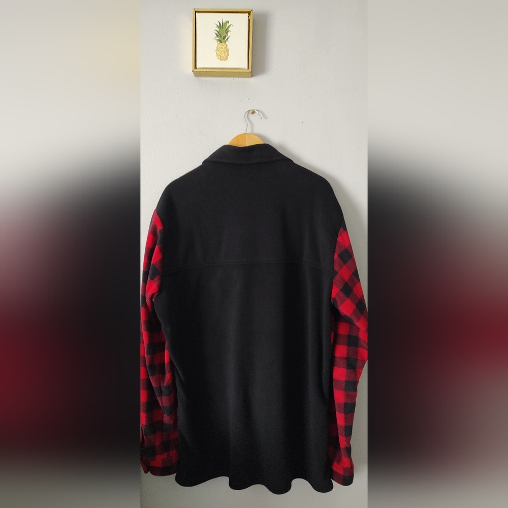 MWG Apparel Men's Shirts Jacket Fleece Warmth Plaid Red Black  XL By Canada New - Picture 5 of 8